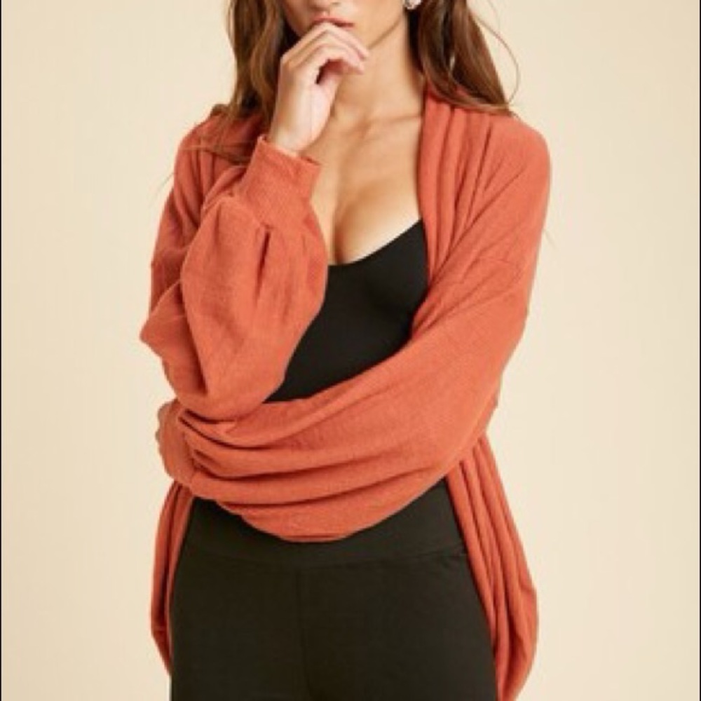 Serenity Cardigan in Rust